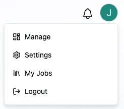 Menu dropdown