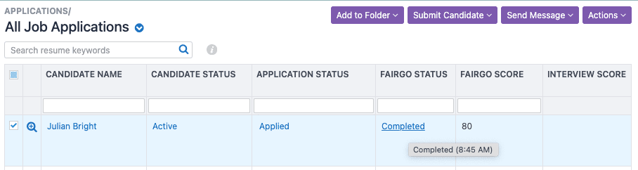 Fairgo Results